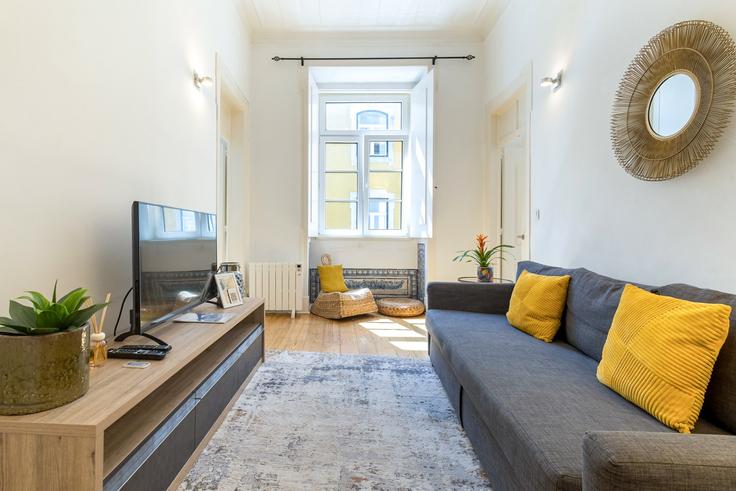 Salle de séjour élégante avec mobilier moderne dans un appartement à Building Beco do Arco Escuro - gonzalosguest - 1044585 - LIS à Santa Maria Maior, Lisbon Salle de séjour élégante avec mobilier moderne dans un appartement à Building Beco do Arco Escuro - gonzalosguest - 1044585 - LIS à Santa Maria Maior, Lisbon