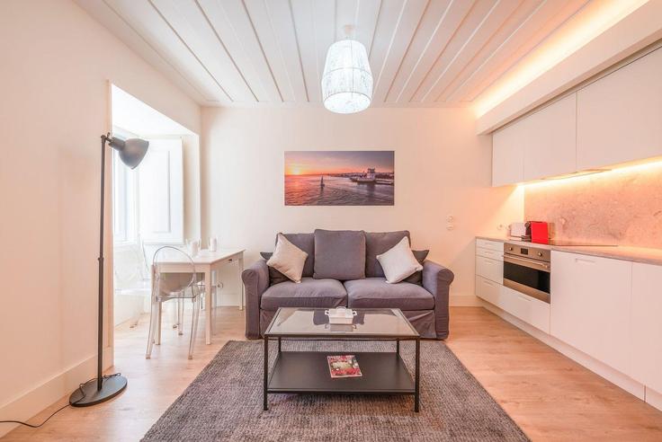 Estrela, Lisbon 소재 Building Rua do Olival - guestready-pt - 1371848 유닛에 마련된, 현대적인 가구로 꾸며진 우아한 디자인의 거실