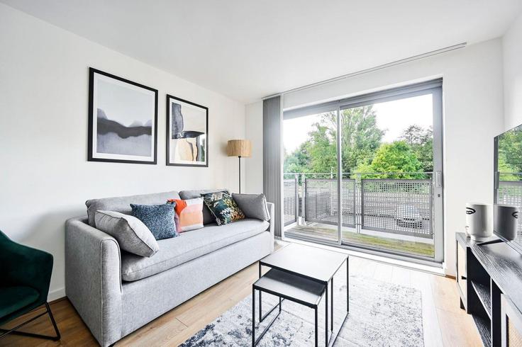 London Borough of Lewisham, London에 위치한 Building Beck Close - guestready-uk - 1311551 - LON 아파트의 세련된 인테리어가 돋보이는 거실