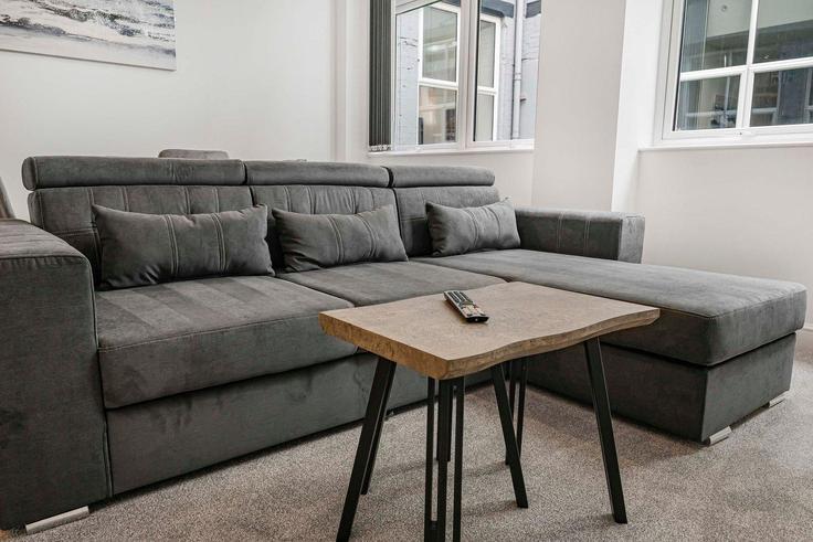 Liverpool LiverpoolのBuilding Union Court - guestready-uk - 1303165 - LONのアパートメントにある、モダンな家具を備えたエレガントなデザインのリビングルーム Liverpool LiverpoolのBuilding Union Court - guestready-uk - 1303165 - LONのアパートメントにある、モダンな家具を備えたエレガントなデザインのリビングルーム