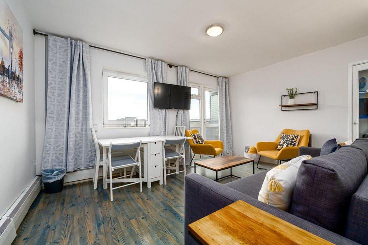 London London Borough of SouthwarkのBuilding Millstream Road - guestready-uk - 1311586 - LONのアパートメントにある、モダンな家具を備えたエレガントなデザインのリビングルーム