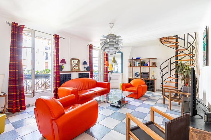 Salle de séjour élégante avec mobilier moderne dans un appartement à Building 10 Rue Désiré Ruggieri, Paris, France - guestready - 1600801 à 18th arrondissement, Paris Salle de séjour élégante avec mobilier moderne dans un appartement à Building 10 Rue Désiré Ruggieri, Paris, France - guestready - 1600801 à 18th arrondissement, Paris