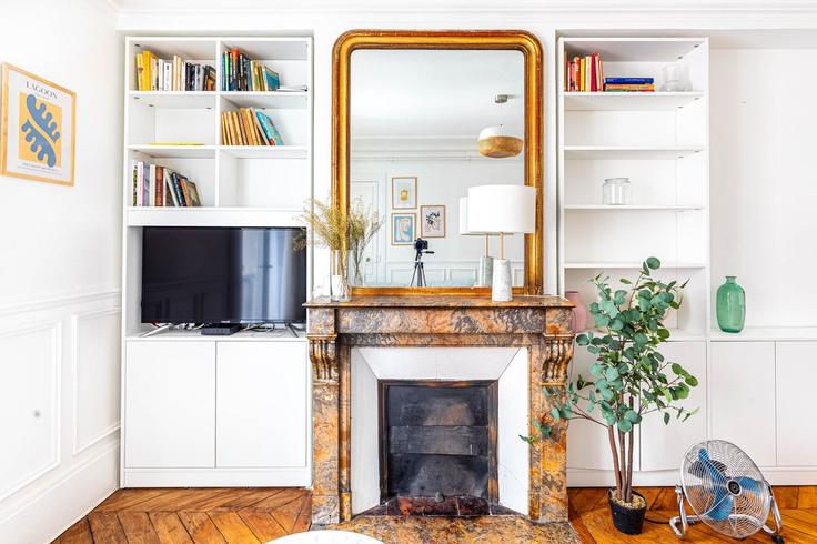 Elegantly designed living room with modern furnishings in an apartment at Building Rue Claude Bernard - guestready - 1240246 - PAR in 5th arrondissement, Paris
