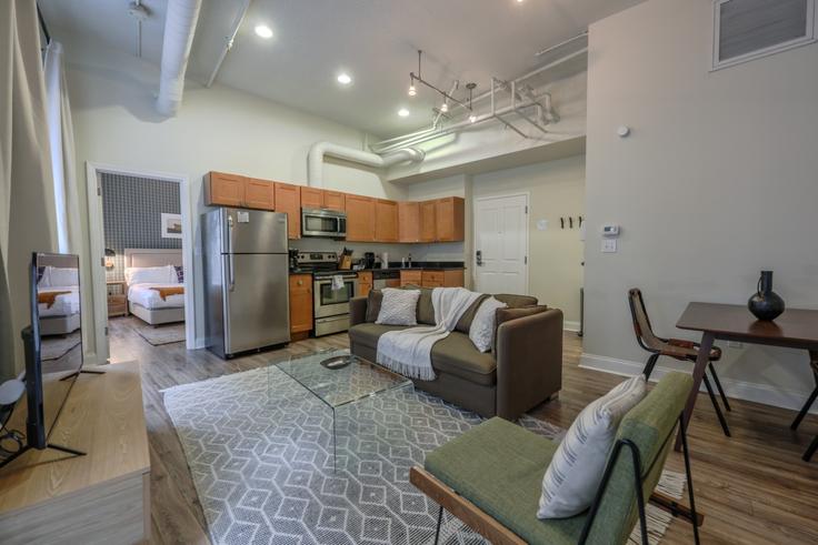 Boston, Boston에 위치한 Building Milk Street - healinghomesofboston - 1076708 - BOS 유닛의 세련된 인테리어가 돋보이는 거실