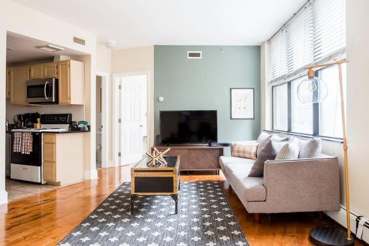 Boston, Boston에 위치한 Building Milk Street - healinghomesofboston - 1076599 - BOS 유닛의 세련된 인테리어가 돋보이는 거실