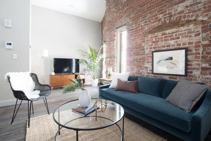 Boston, Boston에 위치한 Building Hamilton Place - healinghomesofboston - 1076636 - BOS 유닛의 세련된 인테리어가 돋보이는 거실