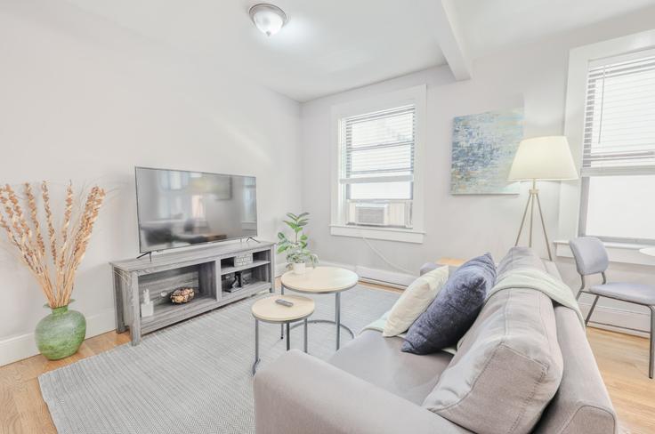 Building Dartmouth Street - healinghomesofboston - 1076664 - BOS adresindeki bir dairede modern mobilyalarla zarif bir şekilde tasarlanmış oturma odası Boston, Boston