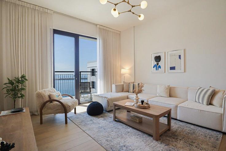 Jumeirah, Dubai에 위치한 Building Tariaq Bedon Esm - higuests-vacation-homes-rentals - 1385062 유닛의 세련된 인테리어가 돋보이는 거실