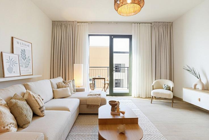 Jumeirah, Dubai에 위치한 Building Tariaq Bedon Esm - higuests-vacation-homes-rentals - 1385083 유닛의 세련된 인테리어가 돋보이는 거실