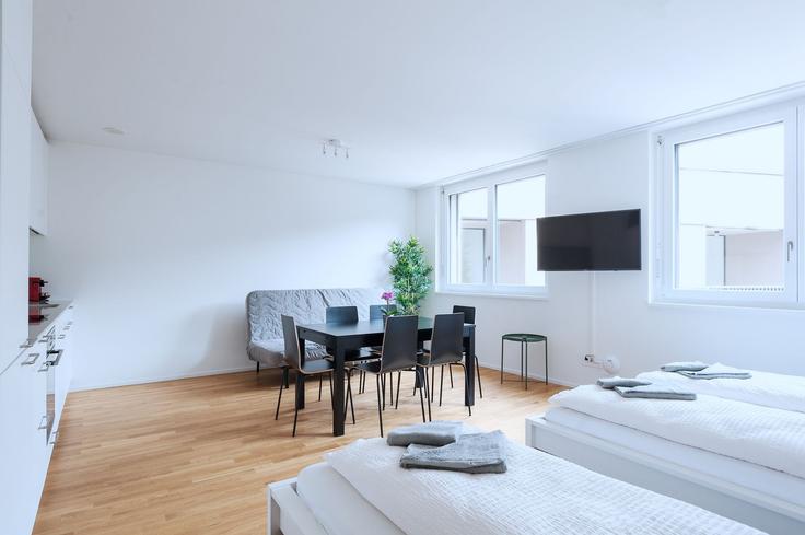 Basel Basel에 위치한 Erlenmattstrasse 1547615P의 가구가 완비된 스튜디오 유닛, 사진 1