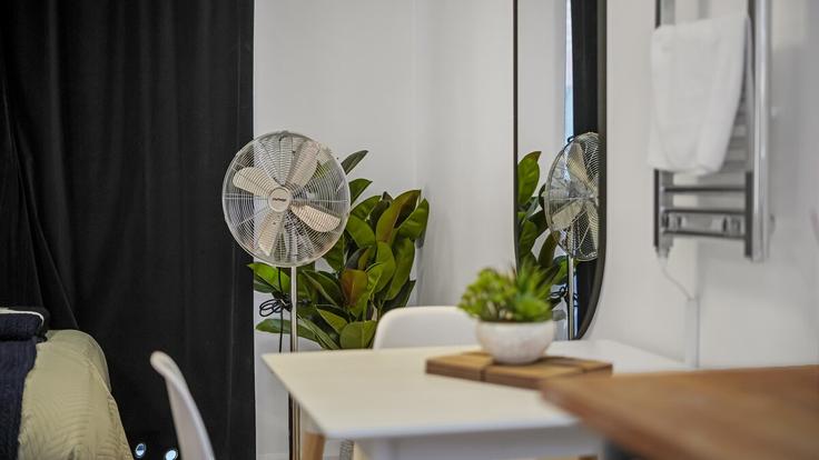 Elegantly designed living room with modern furnishings in an apartment at Building Bartholomew Close - home-to-host - 1374829 in City of London, London