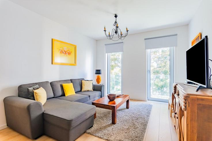 Oeiras, Paço de Arcos & Caxias, Oeiras에 위치한 Building Rua Gonçalo Mendes da Maia 15 - homesbnbird - 1422300 유닛의 세련된 인테리어가 돋보이는 거실