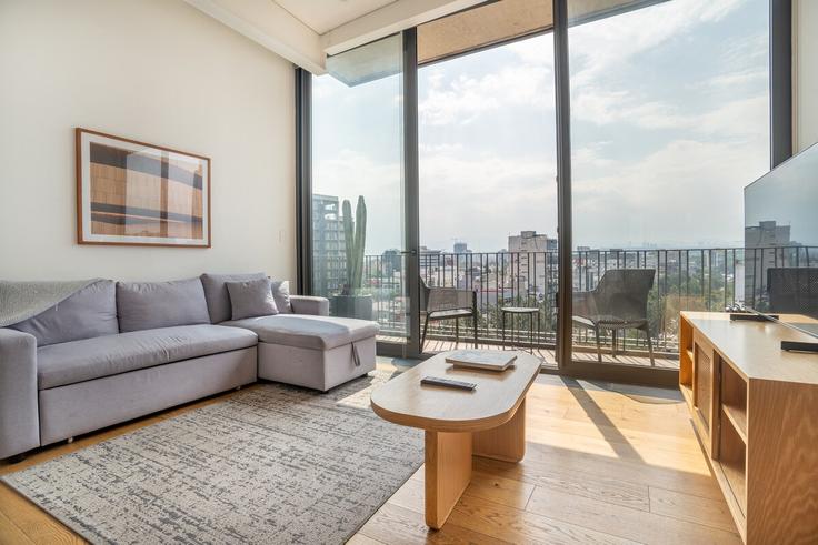 Salle de séjour élégante avec mobilier moderne dans un appartement à Building Londres - hostair - 1582745 à Mexico City, Mexico City Salle de séjour élégante avec mobilier moderne dans un appartement à Building Londres - hostair - 1582745 à Mexico City, Mexico City