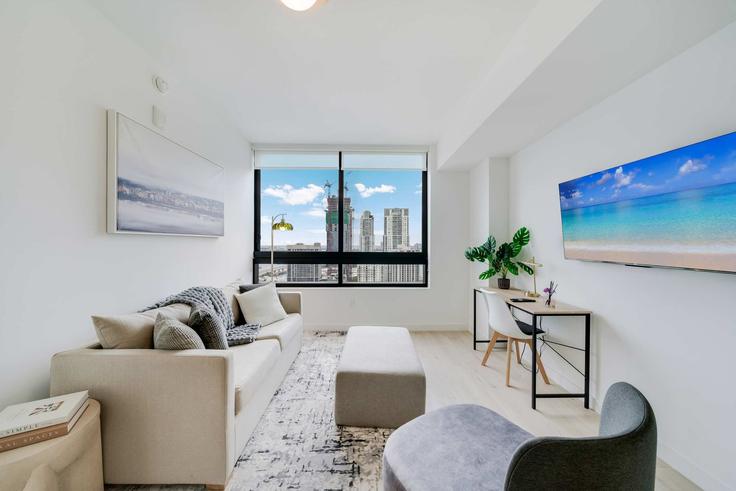 Miami MiamiのBuilding North Miami Avenue - hostandkeep - 1461464のアパートメントにある、モダンな家具を備えたエレガントなデザインのリビングルーム