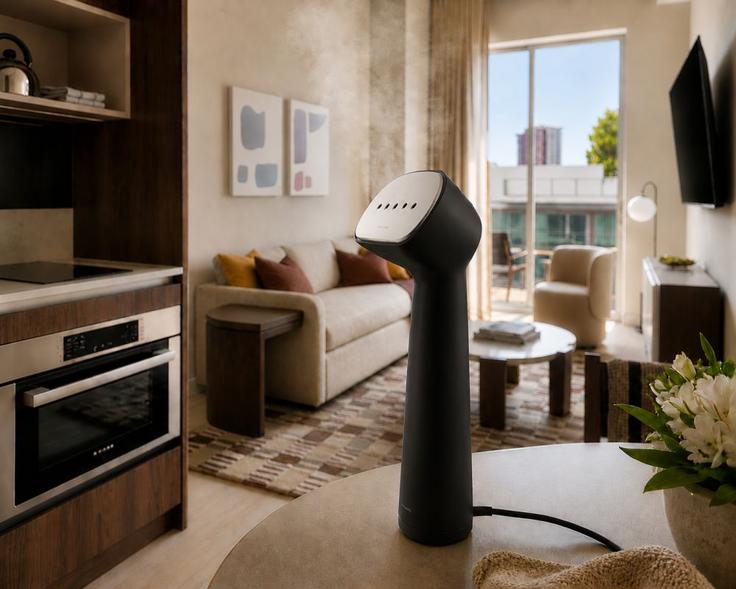 Sala de estar elegantemente projetada com móveis modernos em um apartamento no Building Southwest 2nd Avenue - hosteeva - 1570890 em Miami, Miami Sala de estar elegantemente projetada com móveis modernos em um apartamento no Building Southwest 2nd Avenue - hosteeva - 1570890 em Miami, Miami