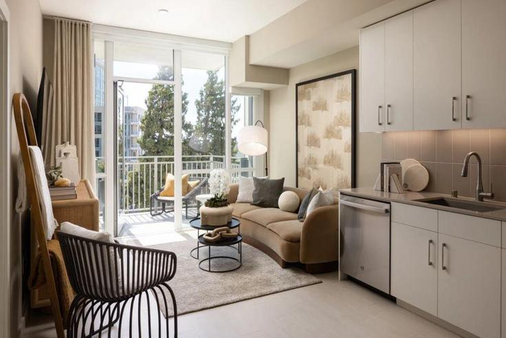 Building South Taaffe Street - hosteeva - 1314276 - SFO adresindeki bir dairede modern mobilyalarla zarif bir şekilde tasarlanmış oturma odası Sunnyvale, Sunnyvale Building South Taaffe Street - hosteeva - 1314276 - SFO adresindeki bir dairede modern mobilyalarla zarif bir şekilde tasarlanmış oturma odası Sunnyvale, Sunnyvale