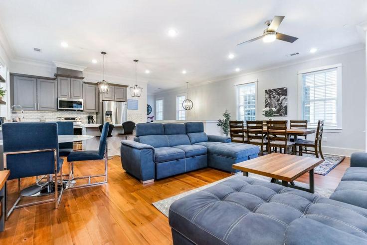 Elegante sala de estar con mobiliario moderno en un apartamento en Building Erato Street - hosteeva - 1269971 - USA en New Orleans, New Orleans Elegante sala de estar con mobiliario moderno en un apartamento en Building Erato Street - hosteeva - 1269971 - USA en New Orleans, New Orleans