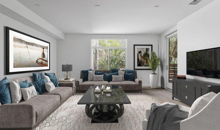 Campbell, Campbell에 위치한 Building South Bascom Avenue - hosteeva - 1355962 아파트의 세련된 인테리어가 돋보이는 거실