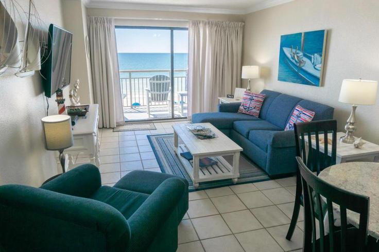 Elegantly designed living room with modern furnishings in an apartment at Building South Ocean Boulevard - hosteeva - 1266417 - USA in Myrtle Beach, Myrtle Beach