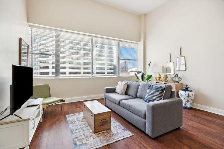 Salle de séjour élégante avec mobilier moderne dans un appartement à Building Common Street - hosteeva - 1266897 - USA à New Orleans, New Orleans Salle de séjour élégante avec mobilier moderne dans un appartement à Building Common Street - hosteeva - 1266897 - USA à New Orleans, New Orleans