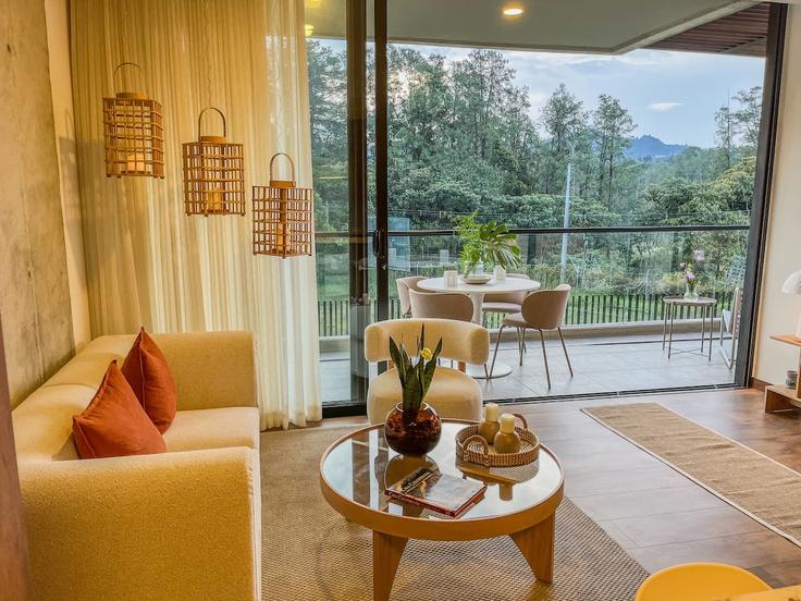 La Fe, Retiro에 위치한 Building La Fe-El Retiro - housy-host - 1638523 유닛의 세련된 인테리어가 돋보이는 거실