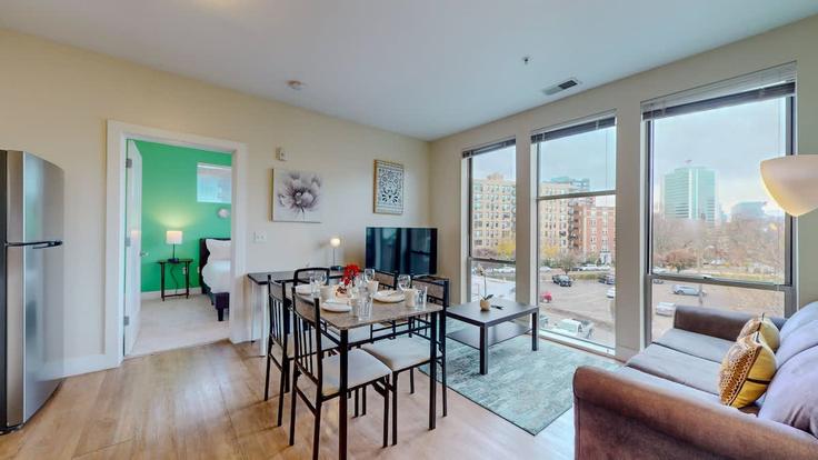 Salle de séjour élégante avec mobilier moderne dans un appartement à Building Bedford Street - ibrar-eclipse - 1501463 à Stamford, Stamford