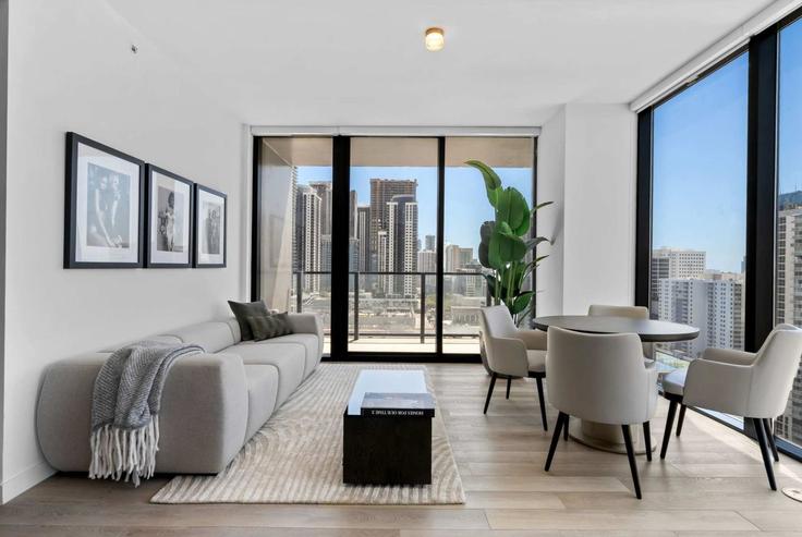 Miami, Miami에 위치한 Building Northeast 11th Street - ilios-rentals - 1579680 유닛의 세련된 인테리어가 돋보이는 거실