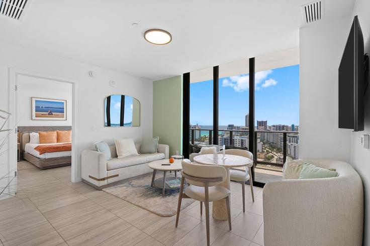 Elegantly designed living room with modern furnishings in an apartment at Building 72nd Street - ilios-rentals - 1621142 in Miami Beach, Miami Beach Elegantly designed living room with modern furnishings in an apartment at Building 72nd Street - ilios-rentals - 1621142 in Miami Beach, Miami Beach