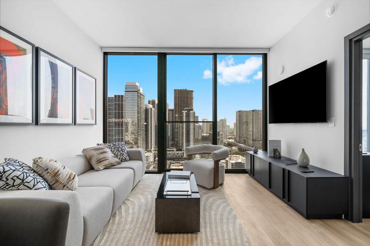 Miami MiamiのBuilding Northeast 11th Street - ilios-rentals - 1621153のアパートメントにある、モダンな家具を備えたエレガントなデザインのリビングルーム Miami MiamiのBuilding Northeast 11th Street - ilios-rentals - 1621153のアパートメントにある、モダンな家具を備えたエレガントなデザインのリビングルーム