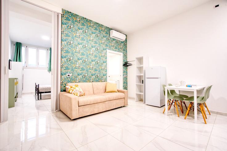 Salle de séjour élégante avec mobilier moderne dans un appartement à Building Via Vespri Siciliani - italianflat-ltd - 1501821 à Milan, Milan