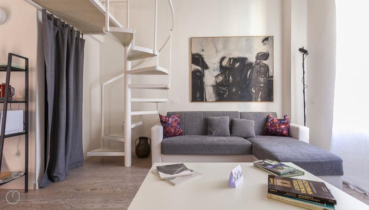 Salle de séjour élégante avec mobilier moderne dans un appartement à Building Ripa di Porta Ticinese - italianway-spa - 1538106 à Milan, Milan Salle de séjour élégante avec mobilier moderne dans un appartement à Building Ripa di Porta Ticinese - italianway-spa - 1538106 à Milan, Milan