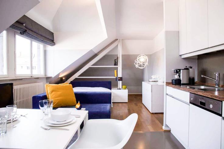 Luxembourg, Luxembourg에 위치한 Building Rue François Faber - key-inn-serviced-residences - 1580632 유닛의 세련된 인테리어가 돋보이는 거실