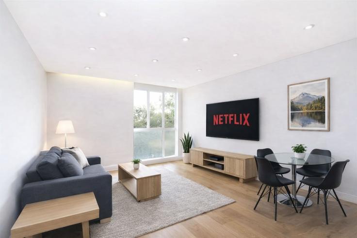 City of Westminster, London에 위치한 Building Gloucester Terrace - keyhol-stays-ltd - 1637801 유닛의 세련된 인테리어가 돋보이는 거실