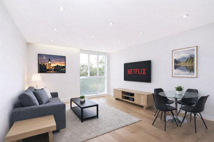 City of Westminster, London에 위치한 Building Gloucester Terrace - keyhol-stays-ltd - 1637786 유닛의 세련된 인테리어가 돋보이는 거실