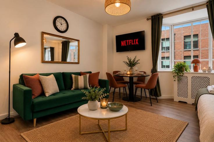 Elegante sala de estar con mobiliario moderno en un apartamento en Building Pelham Place - keyhol-stays-ltd - 1637819 en Royal Borough of Kensington and Chelsea, London Elegante sala de estar con mobiliario moderno en un apartamento en Building Pelham Place - keyhol-stays-ltd - 1637819 en Royal Borough of Kensington and Chelsea, London