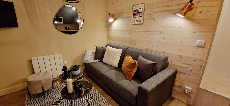 Mâcot-la-Plagne, La Plagne-Tarentaise에 위치한 Building Route de Plagne Villages - kiwikey - 1523218 유닛의 세련된 인테리어가 돋보이는 거실 Mâcot-la-Plagne, La Plagne-Tarentaise에 위치한 Building Route de Plagne Villages - kiwikey - 1523218 유닛의 세련된 인테리어가 돋보이는 거실