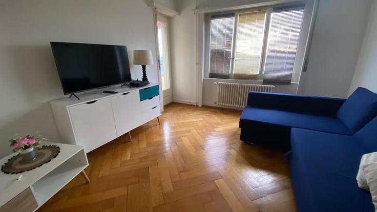 Lausanne, Lausanne에 위치한 Building Chemin du Noirmont - lausanne-furnished - 1395312 유닛의 세련된 인테리어가 돋보이는 거실