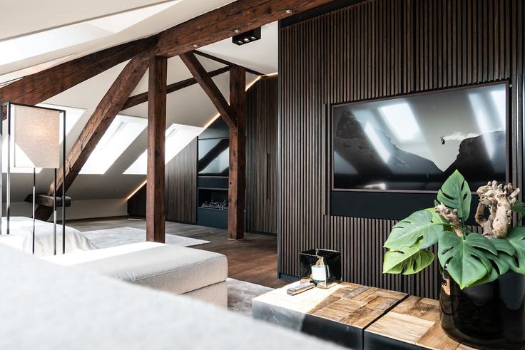 Salle de séjour élégante avec mobilier moderne dans un appartement à Building Limmatquai - lebijou-apart-hotel - 1580742 à District 1, Zurich Salle de séjour élégante avec mobilier moderne dans un appartement à Building Limmatquai - lebijou-apart-hotel - 1580742 à District 1, Zurich