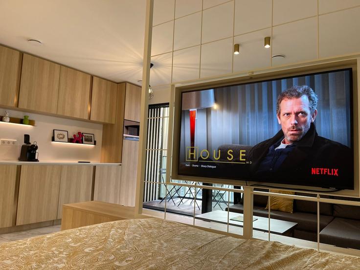 Building Avenue Victor Hugo - letzbnb - 1253916 - LUX adresindeki bir dairede modern mobilyalarla zarif bir şekilde tasarlanmış oturma odası Luxembourg, Luxembourg