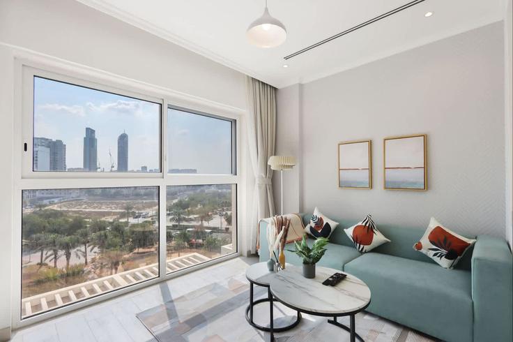 1 apartamento de un dormitorio amueblado en Lazuward Southwest 1265025P , Jumeirah Village, Dubai, foto 1