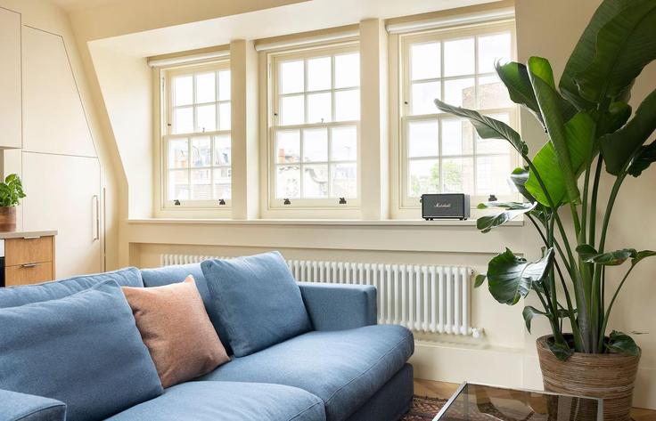 London City of WestminsterのBuilding Harley Street - livingrooms - 1050081のアパートメントにある、モダンな家具を備えたエレガントなデザインのリビングルーム