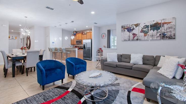Building Candy Palm Road - livly-housing - 1246881 - MCO adresindeki bir dairede modern mobilyalarla zarif bir şekilde tasarlanmış oturma odası Four Corners, Four Corners