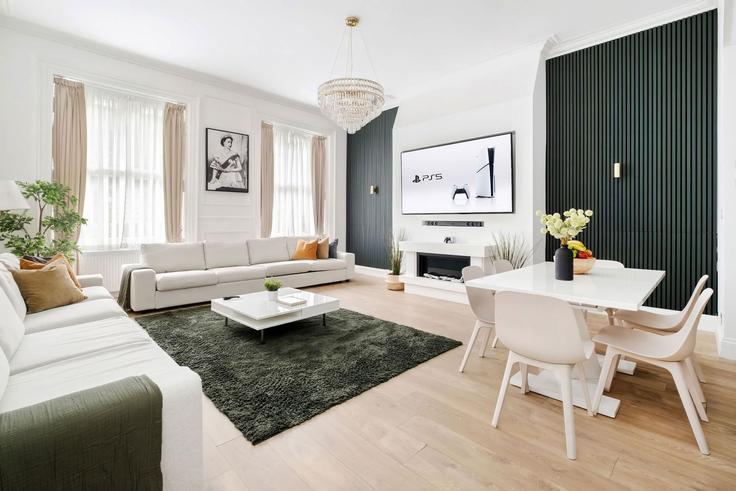 Elegantly designed living room with modern furnishings in an apartment at Building Devonshire Place - londoners-apartments-ltd - 1540249 in City of Westminster, London Elegantly designed living room with modern furnishings in an apartment at Building Devonshire Place - londoners-apartments-ltd - 1540249 in City of Westminster, London