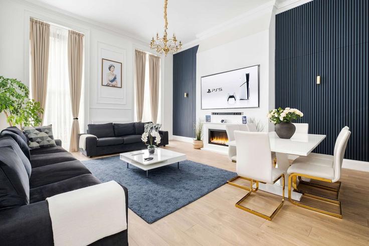 City of Westminster, London에 위치한 Building Devonshire Place - londoners-apartments-ltd - 1540242 유닛의 세련된 인테리어가 돋보이는 거실 City of Westminster, London에 위치한 Building Devonshire Place - londoners-apartments-ltd - 1540242 유닛의 세련된 인테리어가 돋보이는 거실