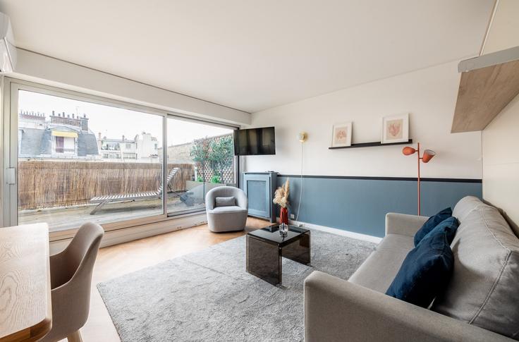 17th arrondissement, Paris 소재 Building Rue de Chazelles - madeforyouhostaway - 1341841 유닛에 마련된, 현대적인 가구로 꾸며진 우아한 디자인의 거실