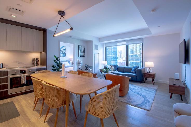 Elegant gestaltetes Wohnzimmer mit moderner Einrichtung in einer Wohnung im Building Assembly Row - massliving - 1533540 in Somerville, Somerville Elegant gestaltetes Wohnzimmer mit moderner Einrichtung in einer Wohnung im Building Assembly Row - massliving - 1533540 in Somerville, Somerville