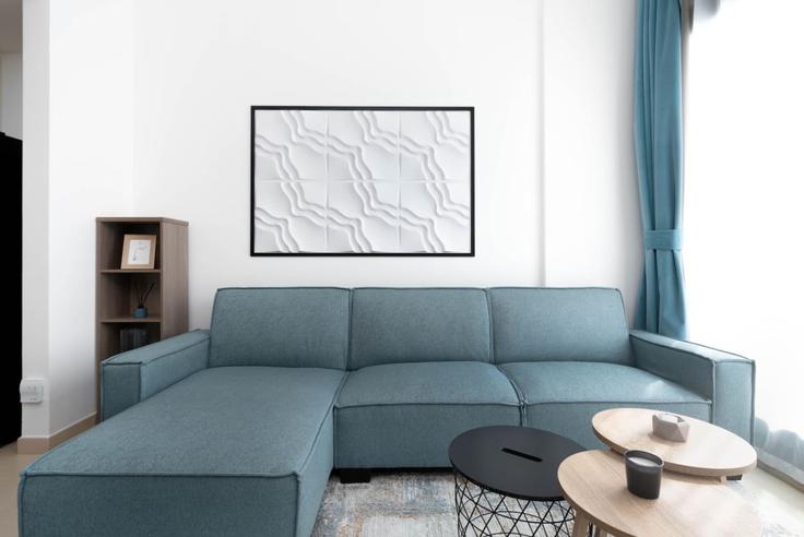 Al Yalayis 2, Dubai에 위치한 Building Tariaq Bedon Esm - medini-homes - 1333502 아파트의 세련된 인테리어가 돋보이는 거실