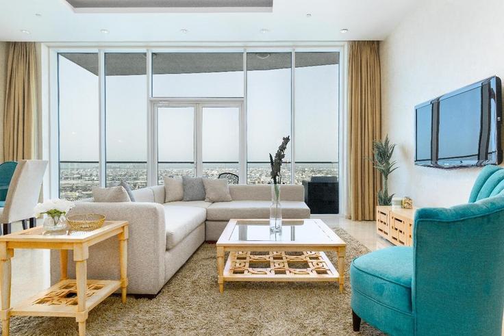 Elegantly designed living room with modern furnishings in an apartment at Building Tariaq Bedon Esm - meerak-homes - 1314006 - DXB in Nakhlat Jumeira, Dubai Elegantly designed living room with modern furnishings in an apartment at Building Tariaq Bedon Esm - meerak-homes - 1314006 - DXB in Nakhlat Jumeira, Dubai