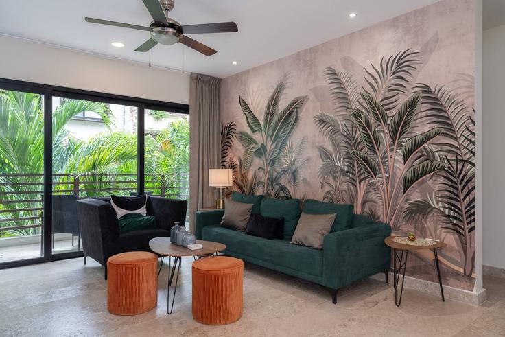 Playa del Carmen Playa del CarmenのBuilding Calle 6 Norte Bis. - mexican-vacation-properties - 1648531のアパートメントにある、モダンな家具を備えたエレガントなデザインのリビングルーム Playa del Carmen Playa del CarmenのBuilding Calle 6 Norte Bis. - mexican-vacation-properties - 1648531のアパートメントにある、モダンな家具を備えたエレガントなデザインのリビングルーム