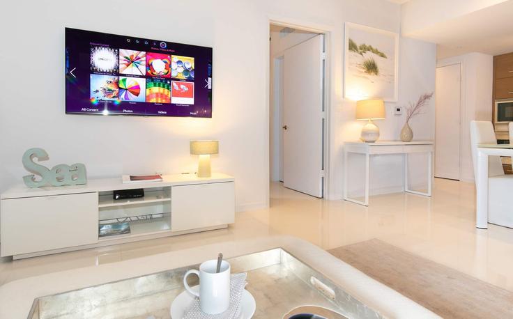 Miami, Miami에 위치한 Building Brickell Avenue - miami-vacation-rentals - 1240499 - MIA 유닛의 세련된 인테리어가 돋보이는 거실